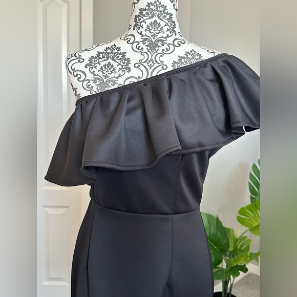 Black One Shoulder Dress - Picture 3 of 3